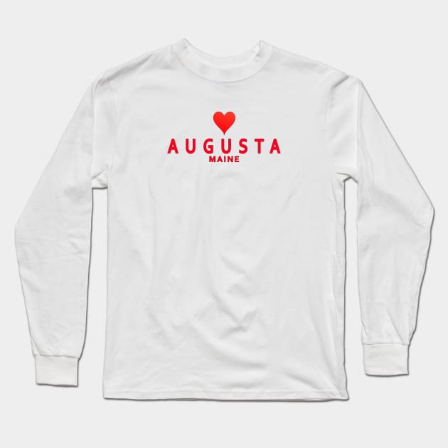 Augusta Maine Long Sleeve T-Shirt by SeattleDesignCompany